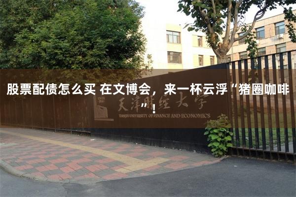 股票配债怎么买 在文博会，来一杯云浮“猪圈咖啡”！