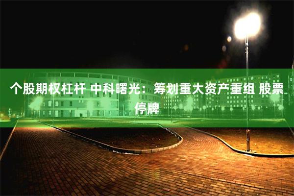个股期权杠杆 中科曙光：筹划重大资产重组 股票停牌