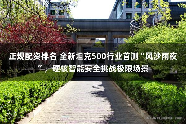 正规配资排名 全新坦克500行业首测“风沙雨夜”，硬核智能安全挑战极限场景