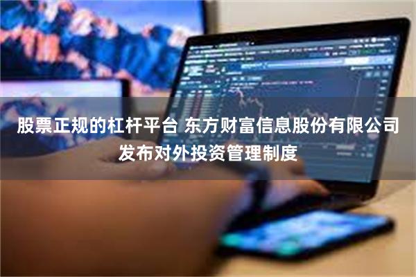 股票正规的杠杆平台 东方财富信息股份有限公司发布对外投资管理制度