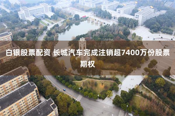 白银股票配资 长城汽车完成注销超7400万份股票期权