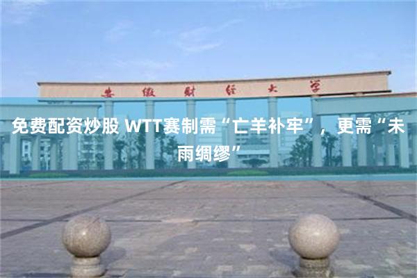 免费配资炒股 WTT赛制需“亡羊补牢”，更需“未雨绸缪”