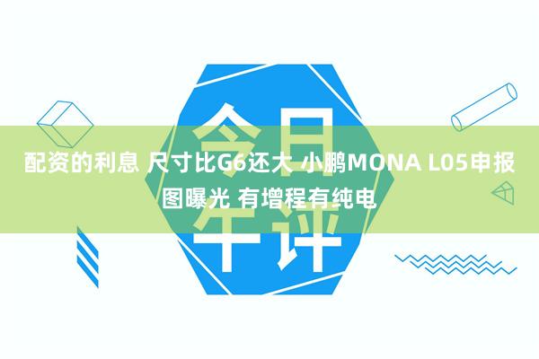 配资的利息 尺寸比G6还大 小鹏MONA L05申报图曝光 有增程有纯电