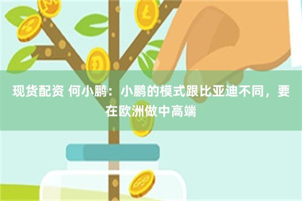 现货配资 何小鹏：小鹏的模式跟比亚迪不同，要在欧洲做中高端