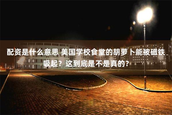 配资是什么意思 美国学校食堂的胡萝卜能被磁铁吸起？这到底是不是真的？