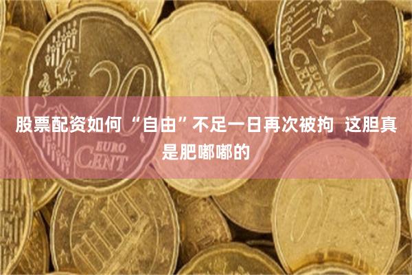 股票配资如何 “自由”不足一日再次被拘  这胆真是肥嘟嘟的