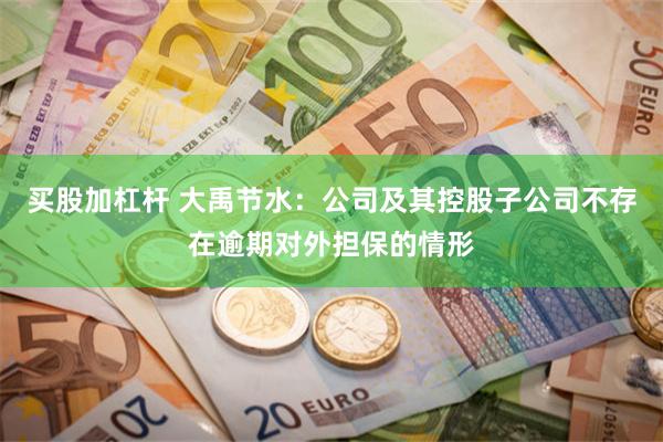买股加杠杆 大禹节水：公司及其控股子公司不存在逾期对外担保的情形
