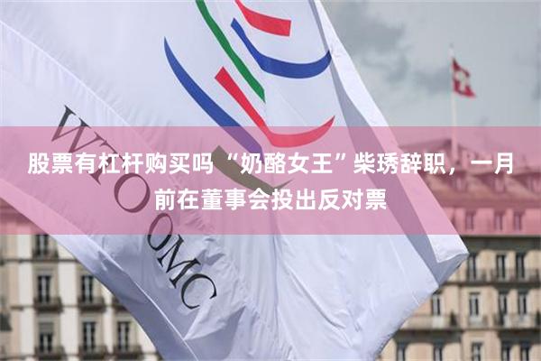 股票有杠杆购买吗 “奶酪女王”柴琇辞职,一月前在董事会投出反对票