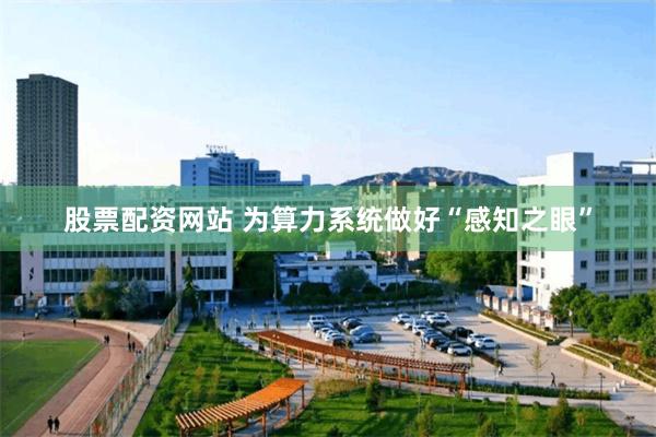 股票配资网站 为算力系统做好“感知之眼”